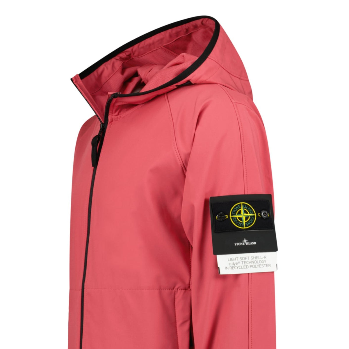 Stone Island Hooded Puffer Jacket In Seamless Tunnel Nylon Black