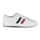 MONCLER MONACO LEATHER TRAINERS WHITE