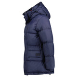 BURBERRY HAWORTH MID LENGTH PUFFER JACKET NAVY BLUE