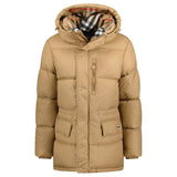 BURBERRY HAWORTH MID LENGTH PUFFER JACKET BEIGE