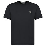 STONE ISLAND COMPASS LOGO CREWNECK T-SHIRT BLACK