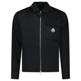 MONCLER LOGO OVERSHIRT JACKET BLACK