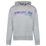 MONCLER GRENOBLE LOGO HOODIE GREY