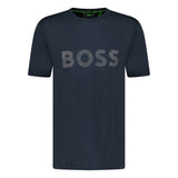 BOSS Active Logo - Print T - Shirt Navy - Boinclo ltd - Outlet Sale Under Retail