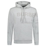 BURBERRY HORSEFERRY PULLOVER HOODIE GREY/WHITE