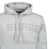 BURBERRY HORSEFERRY PULLOVER HOODIE GREY/WHITE