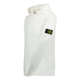 Stone Island ‘OLD’ Treatment Hooded Sweatshirt in White - Boinclo ltd - Outlet Sale Under Retail