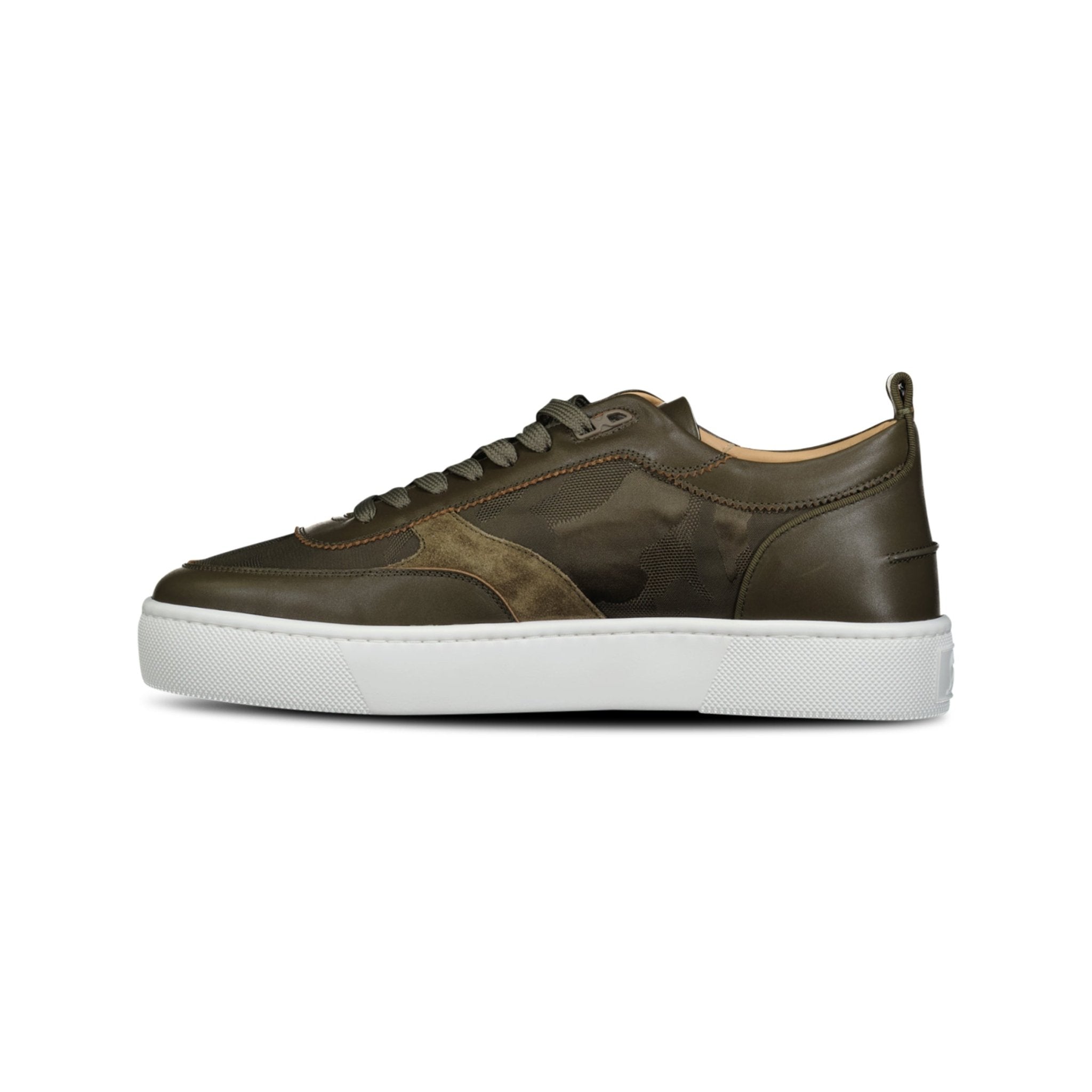 Christian Louboutin Happy Rui Flat Trainers Army Green - Boinclo ltd