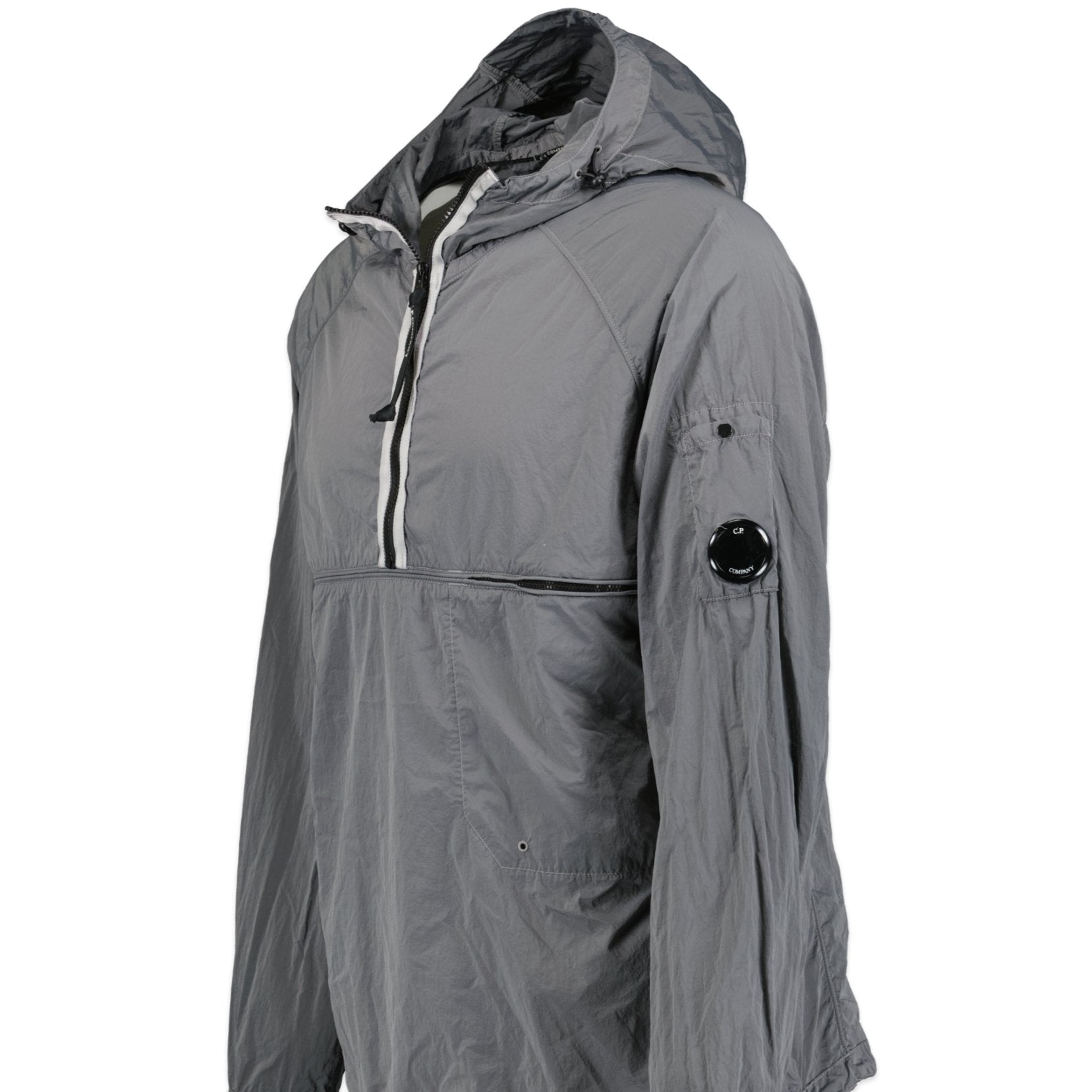 CP Company Hooded Half Zip Overshirt Grey - Boinclo ltd