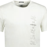 CP Company Small Logos T-Shirt White - Boinclo ltd