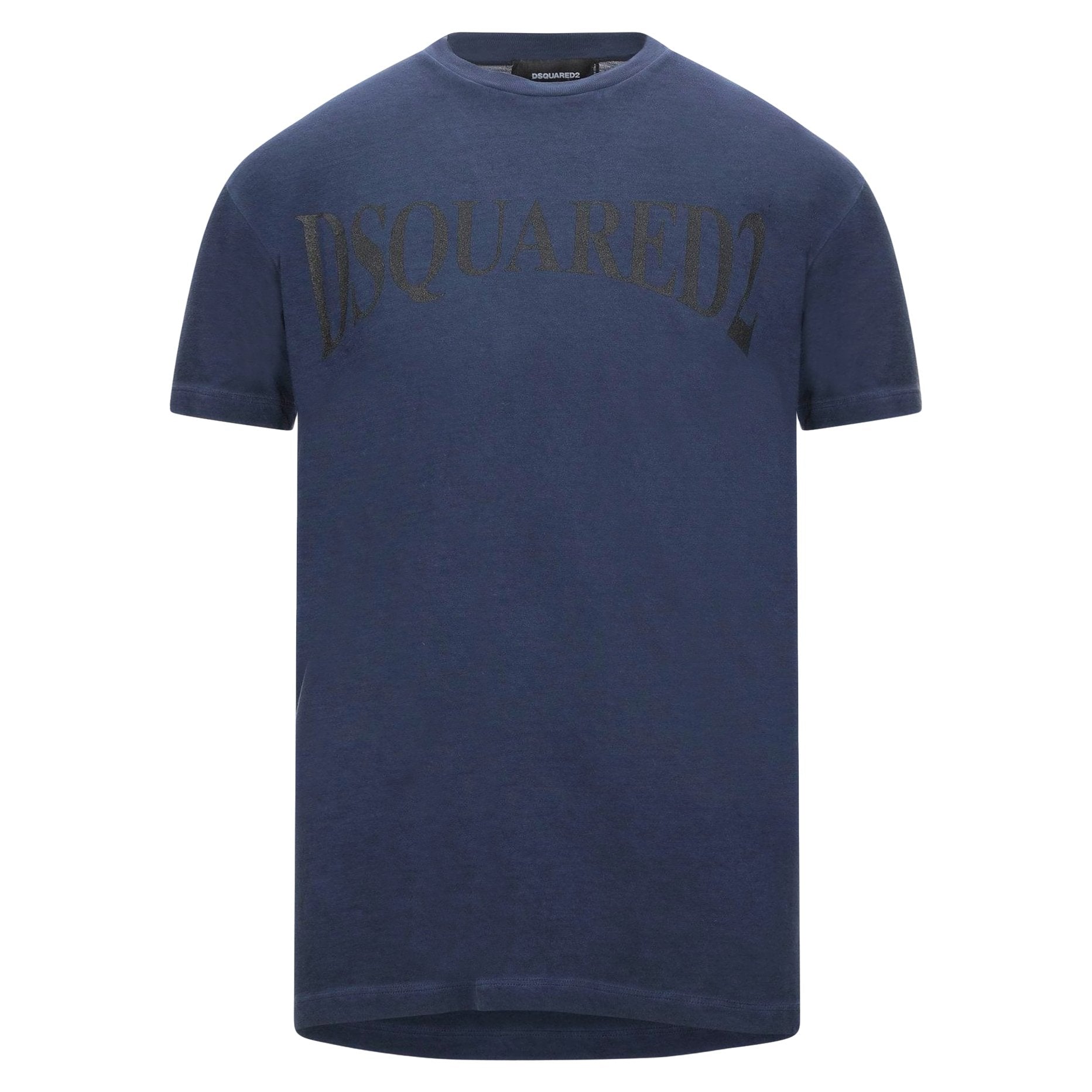 Dsquared2 Black Logo Printed T-Shirt Navy Blue - Boinclo ltd