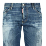 DSquared2 'Skater' Jeans Distressed Stitch Paint Splatter Blue - Boinclo ltd