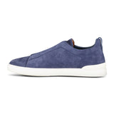 Ermenegildo Zegna Suede Trainers Blue - Boinclo ltd