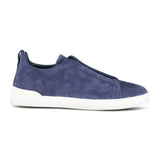 Ermenegildo Zegna Suede Trainers Blue - Boinclo ltd