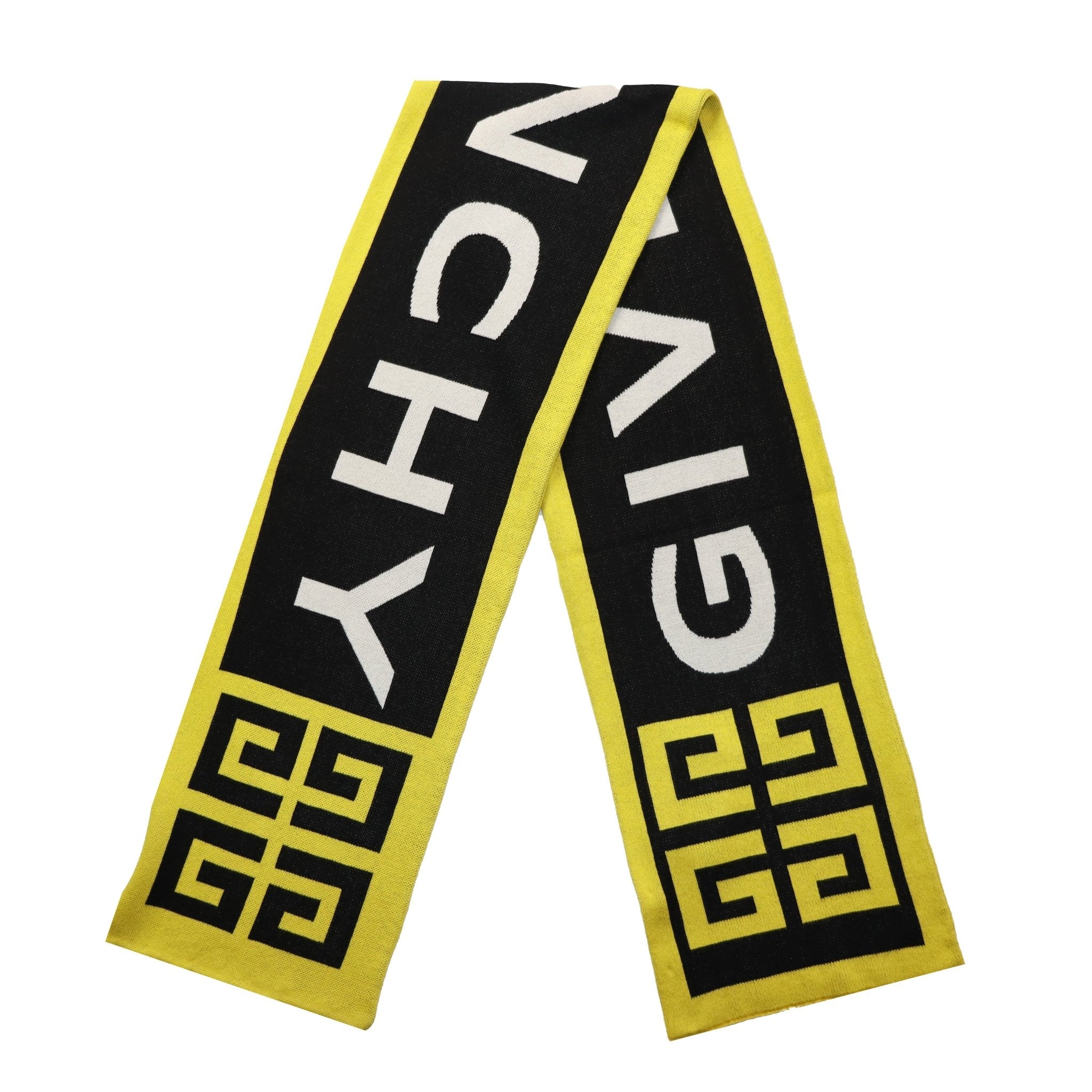 Givenchy Black & Yellow Logo Team Scarf - Boinclo ltd
