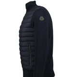 Moncler 'Cardigan Tricot' Nylon Mix Knit Zip Jacket Navy - Boinclo ltd