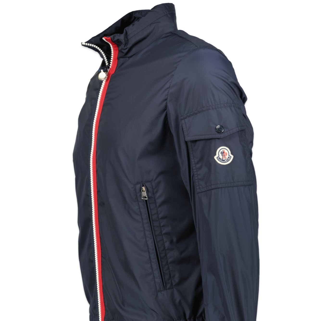 Moncler Keralle Tricolour Zip Windbreaker Jacket Navy - Boinclo ltd