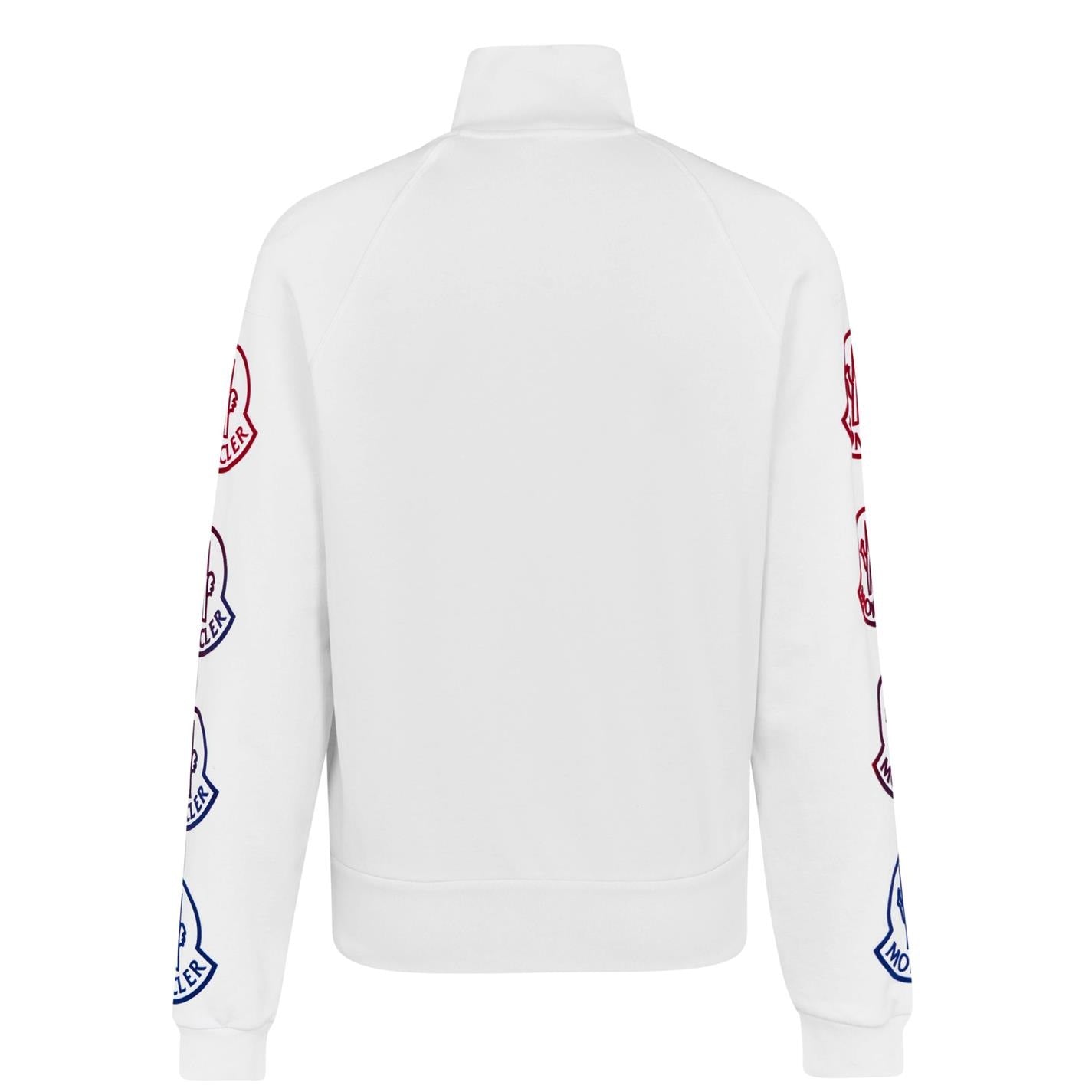 Moncler 'Maglia Cardigan' Arm Logo Track Jacket White - Boinclo ltd