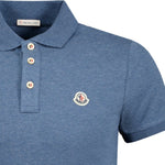 Moncler 'Maglia Manica C' Polo-Shirt Blue - Boinclo ltd