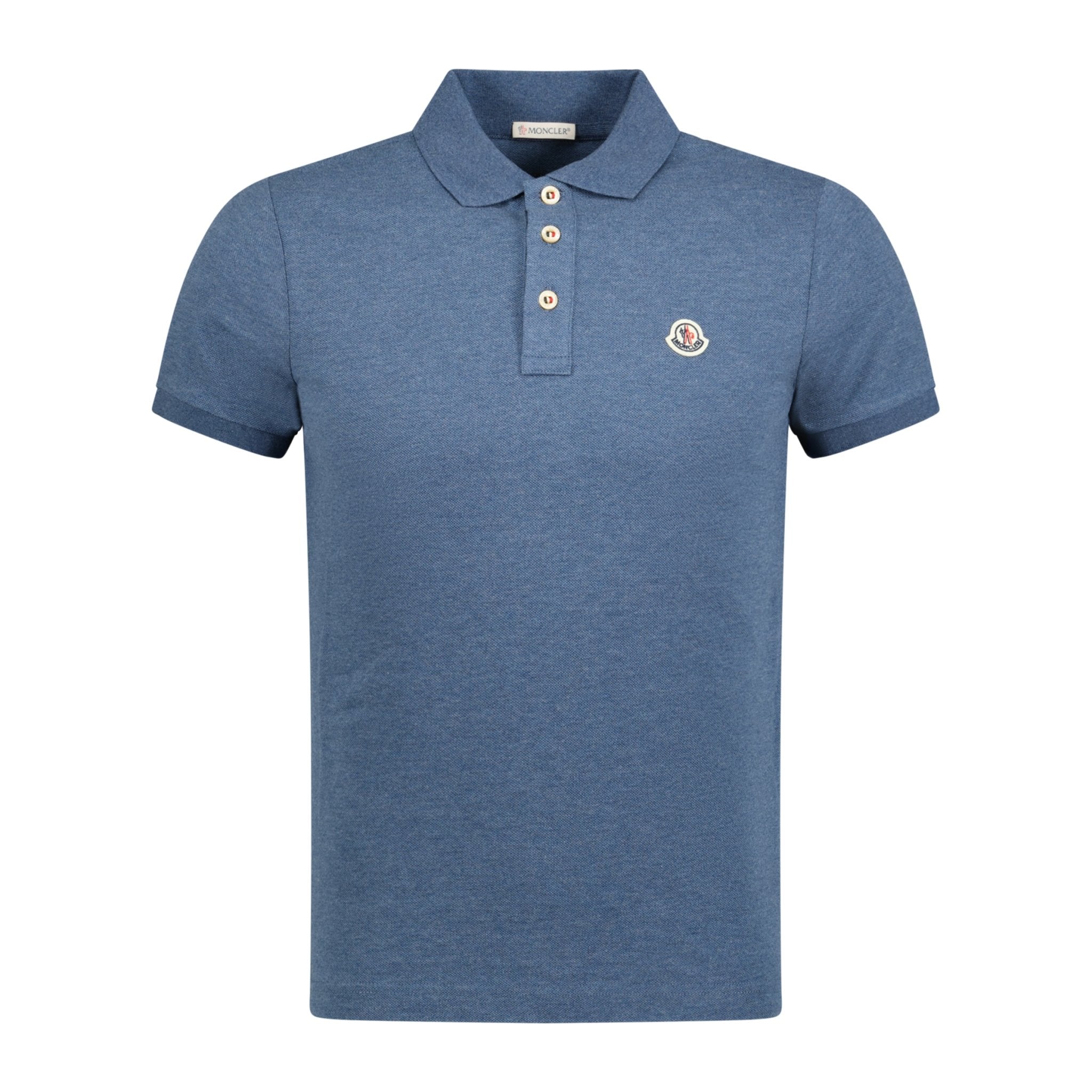 Moncler 'Maglia Manica C' Polo-Shirt Blue - Boinclo ltd