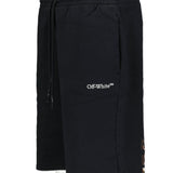 OFF-WHITE Cotton Sweat Shorts Black - Boinclo ltd