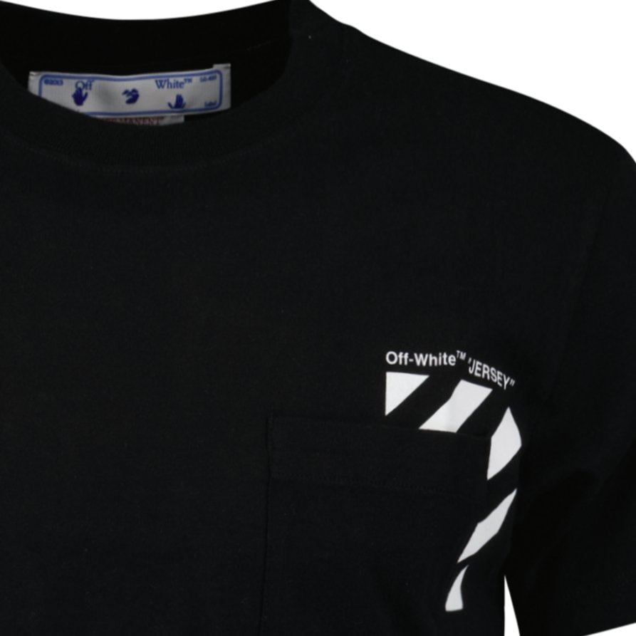 Off White Pocket Logo T-shirt Black - Boinclo ltd