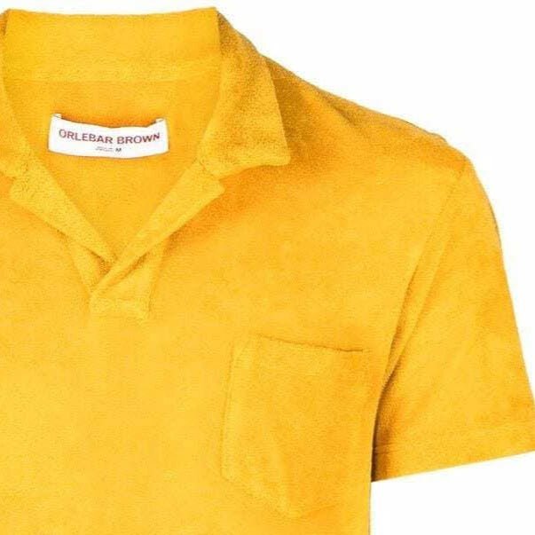 Orlebar Brown 'Terry' Towelling Polo-Shirt Bright Gold - Boinclo ltd