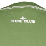 Stone Island Graphic-Stripe Logo Embroidered T-shirt Khaki - Boinclo ltd