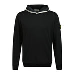 Stone Island Oth Chest Snap Cotton Hoodie Black - Boinclo ltd