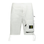 Stone Island Stretch-Cotton Bermuda Shorts Ice White - Boinclo ltd