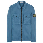 Stone Island Zip Overshirt Jacket Petrol Blue - Boinclo ltd