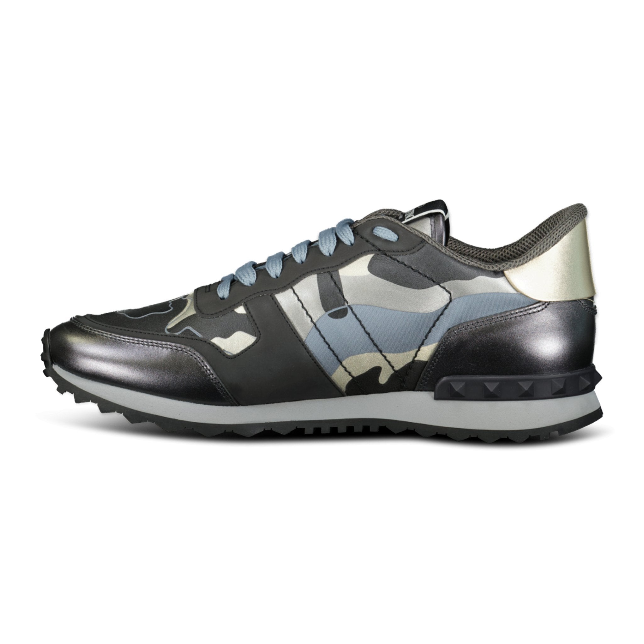 Valentino Black & Silver Rockrunner Trainers - Boinclo ltd