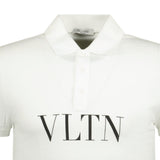 Valentino VLTN Chest Logo Polo-Shirt White - Boinclo ltd